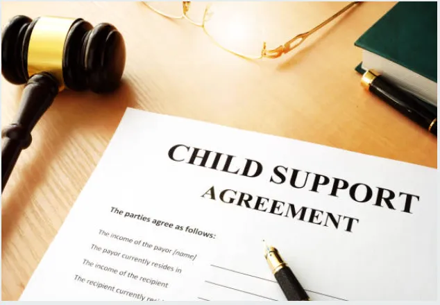 Child support agreement paperwork.
